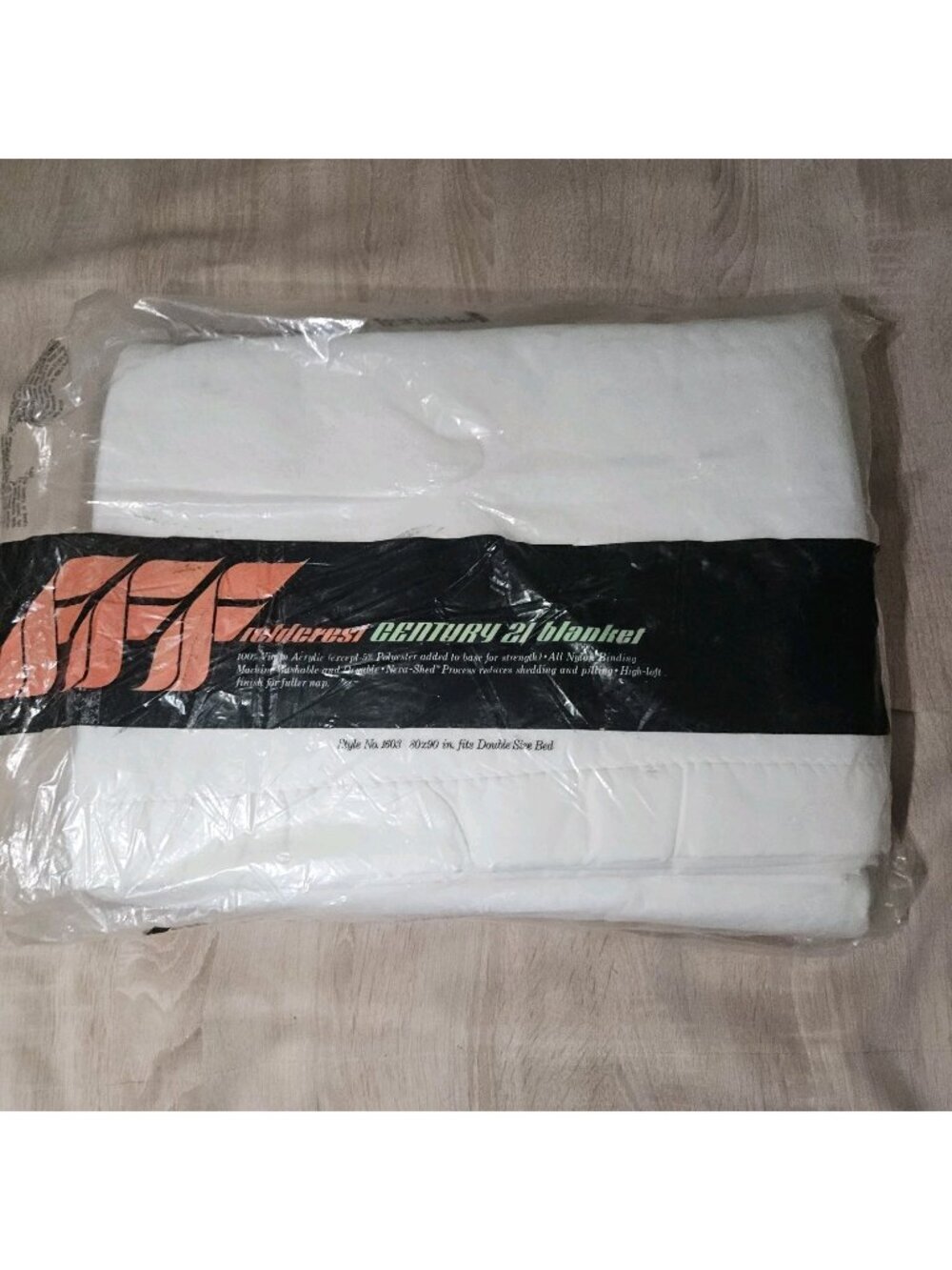 Vintage Fieldcrest Century 21 Blanket White 80x90" Double Bed Size New In Bag
